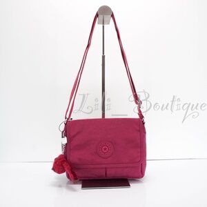 NWT Kipling KI6164 Shayna Crossbody Small Shoulder Bag Polyamide Raspberry Dream